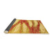 Sideview of Abstract Orange Red Modern Rug, abs2526