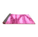 Sideview of Abstract Purple Modern Rug, abs2526pur