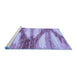 Sideview of Machine Washable Abstract Blue Modern Rug, wshabs2526blu