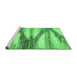 Sideview of Machine Washable Abstract Emerald Green Modern Area Rugs, wshabs2526emgrn