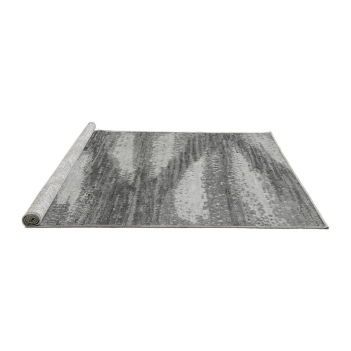 Sideview of Machine Washable Abstract Gray Modern Rug, wshabs2526gry