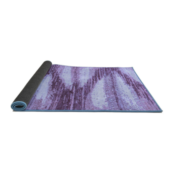 Sideview of Abstract Blue Modern Rug, abs2526blu