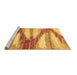 Sideview of Machine Washable Abstract Brown Modern Rug, wshabs2526brn