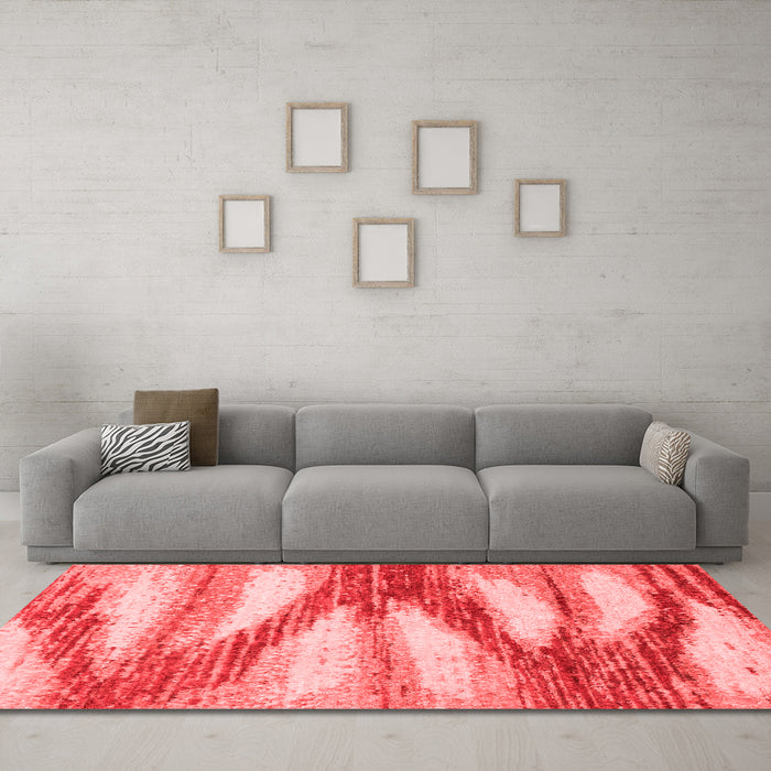 Modern Red Washable Rugs