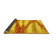 Sideview of Abstract Yellow Modern Rug, abs2526yw