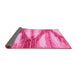 Sideview of Abstract Pink Modern Rug, abs2526pnk