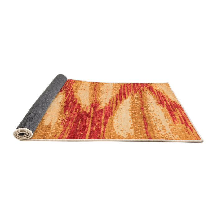 Sideview of Abstract Orange Modern Rug, abs2526org
