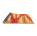 Sideview of Abstract Orange Modern Rug, abs2526org