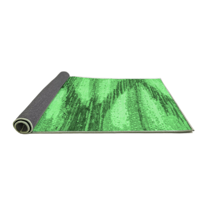 Sideview of Abstract Emerald Green Modern Rug, abs2526emgrn