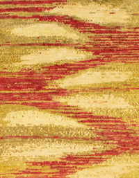 Machine Washable Abstract Orange Red Rug, wshabs2526