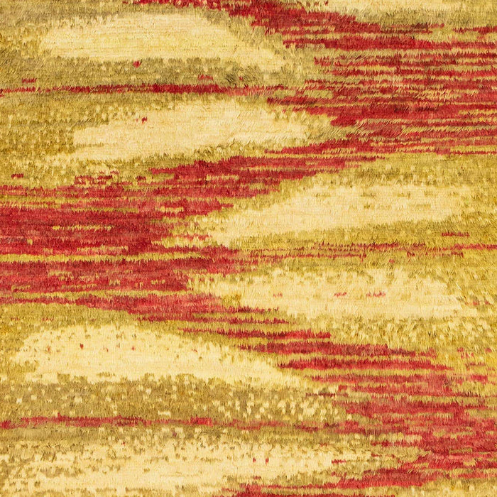 Machine Washable Abstract Orange Red Rug, wshabs2526