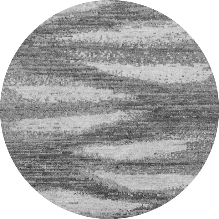 Round Abstract Gray Modern Rug, abs2526gry