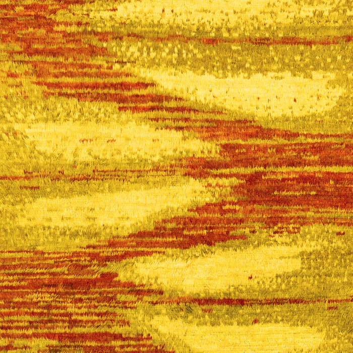 Machine Washable Abstract Yellow Modern Rug, wshabs2526yw