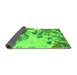 Sideview of Abstract Green Modern Rug, abs2527grn