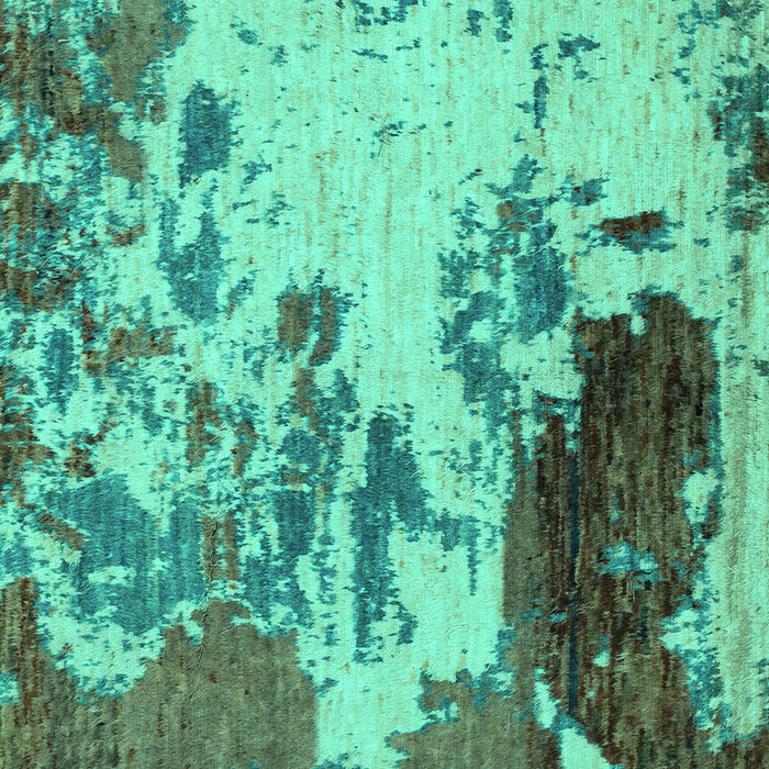 Square Abstract Turquoise Modern Rug, abs2527turq