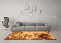 Machine Washable Abstract Orange Modern Rug, wshabs2527org