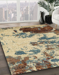 Abstract Yellow Modern Rug, abs2527