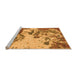 Sideview of Machine Washable Abstract Orange Modern Area Rugs, wshabs2527org