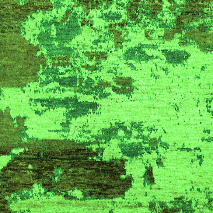 Square Abstract Green Modern Rug, abs2527grn