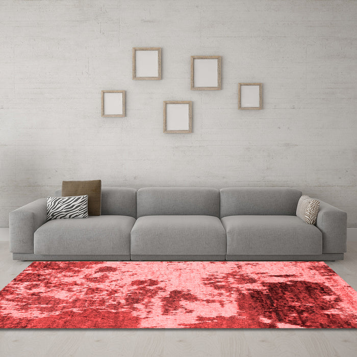 Modern Red Washable Rugs