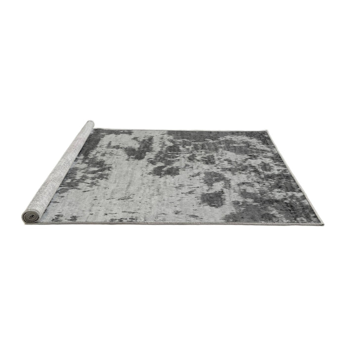 Sideview of Machine Washable Abstract Gray Modern Rug, wshabs2527gry