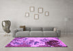 Machine Washable Abstract Purple Modern Area Rugs in a Living Room, wshabs2527pur