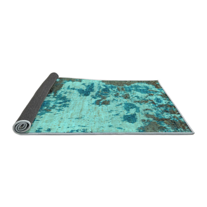 Sideview of Abstract Light Blue Modern Rug, abs2527lblu