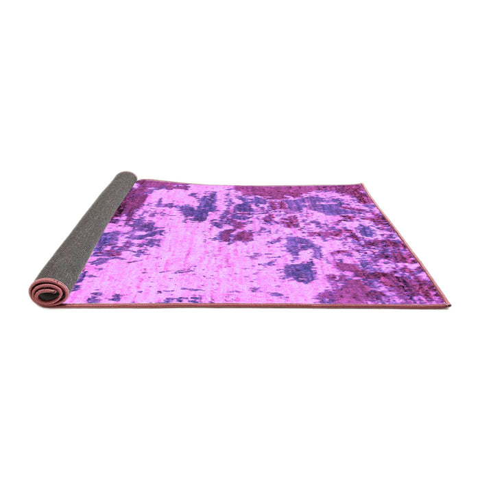 Sideview of Abstract Purple Modern Rug, abs2527pur