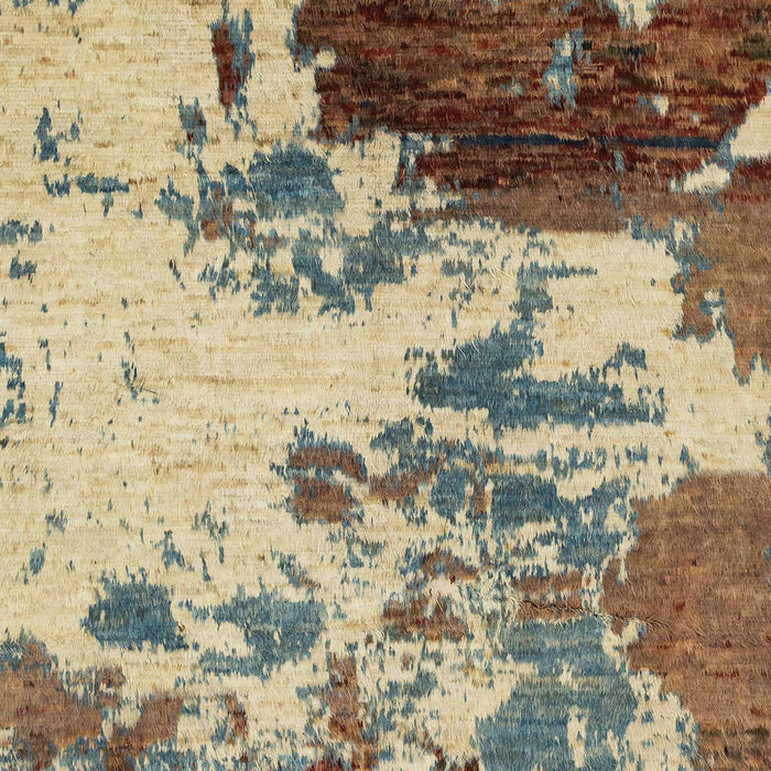 Machine Washable Abstract Yellow Rug, wshabs2527