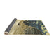 Sideview of Abstract Brown Gold Modern Rug, abs2528