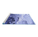 Sideview of Machine Washable Abstract Blue Modern Rug, wshabs2528blu