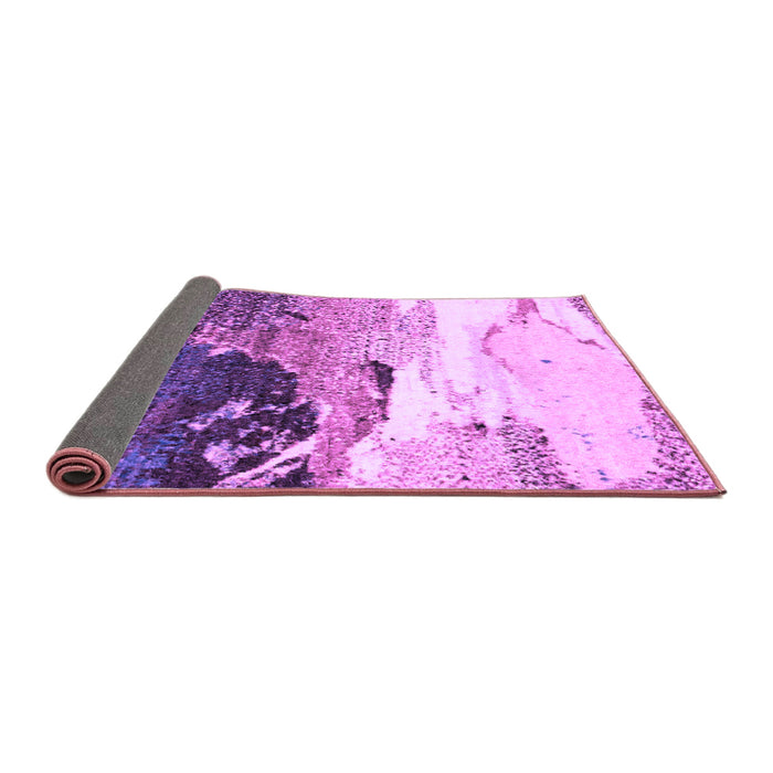 Sideview of Abstract Purple Modern Rug, abs2528pur