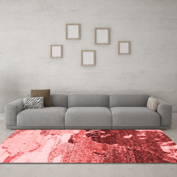 Modern Red Washable Rugs