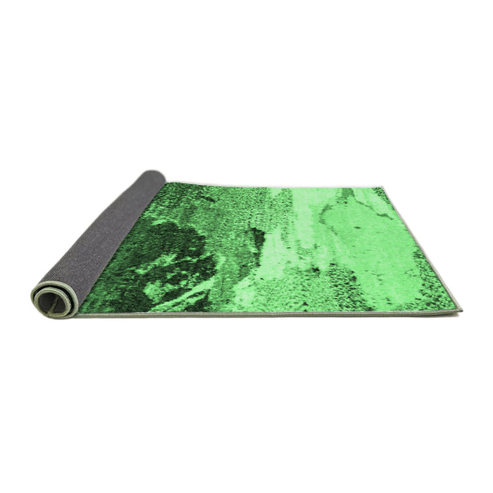 Sideview of Abstract Emerald Green Modern Rug, abs2528emgrn