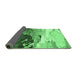 Sideview of Abstract Emerald Green Modern Rug, abs2528emgrn