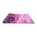 Sideview of Abstract Pink Modern Rug, abs2528pnk