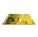 Sideview of Machine Washable Abstract Yellow Modern Rug, wshabs2528yw