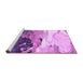 Sideview of Machine Washable Abstract Purple Modern Area Rugs, wshabs2528pur