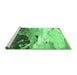 Sideview of Machine Washable Abstract Emerald Green Modern Area Rugs, wshabs2528emgrn