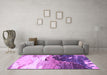 Machine Washable Abstract Purple Modern Area Rugs in a Living Room, wshabs2528pur