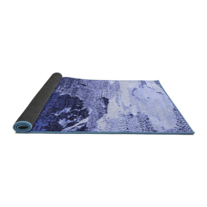 Sideview of Abstract Blue Modern Rug, abs2528blu