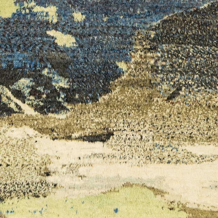 Machine Washable Abstract Brown Gold Rug, wshabs2528