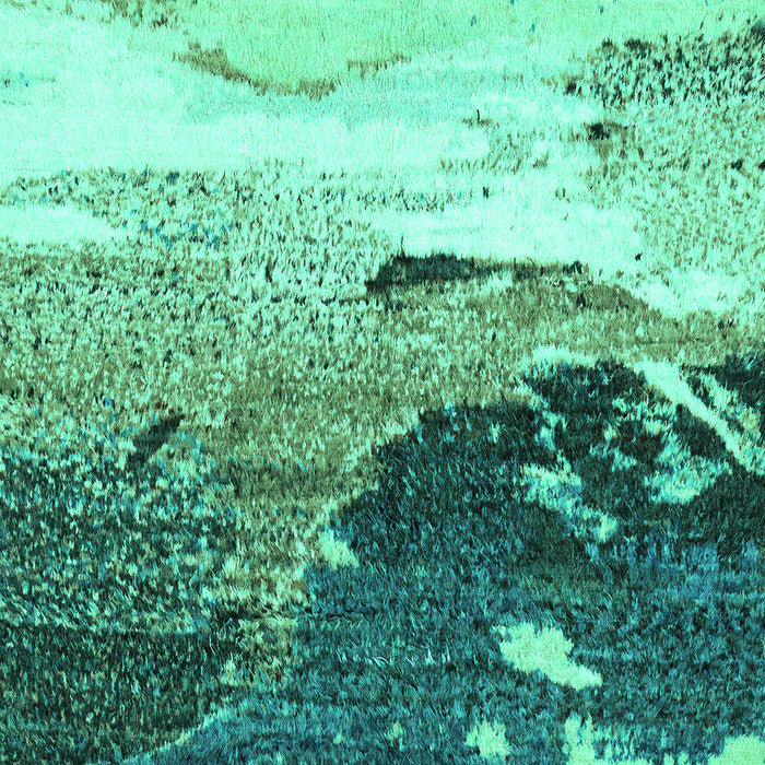 Machine Washable Abstract Turquoise Modern Area Rugs, wshabs2528turq