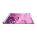 Sideview of Machine Washable Abstract Pink Modern Rug, wshabs2528pnk