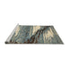 Sideview of Machine Washable Abstract Sage Green Rug, wshabs2529