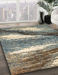 Abstract Sage Green Modern Rug, abs2529