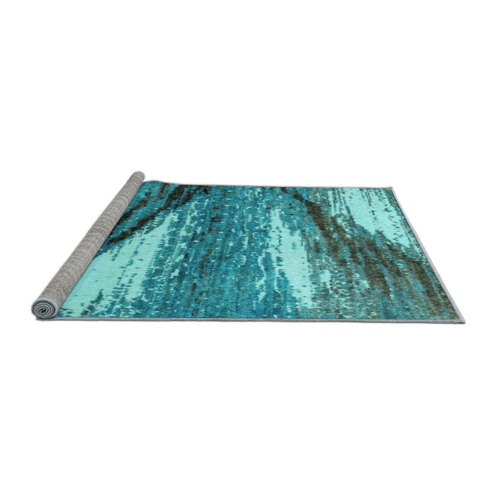 Sideview of Machine Washable Abstract Light Blue Modern Rug, wshabs2529lblu