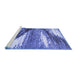 Sideview of Machine Washable Abstract Blue Modern Rug, wshabs2529blu