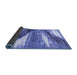 Sideview of Abstract Blue Modern Rug, abs2529blu