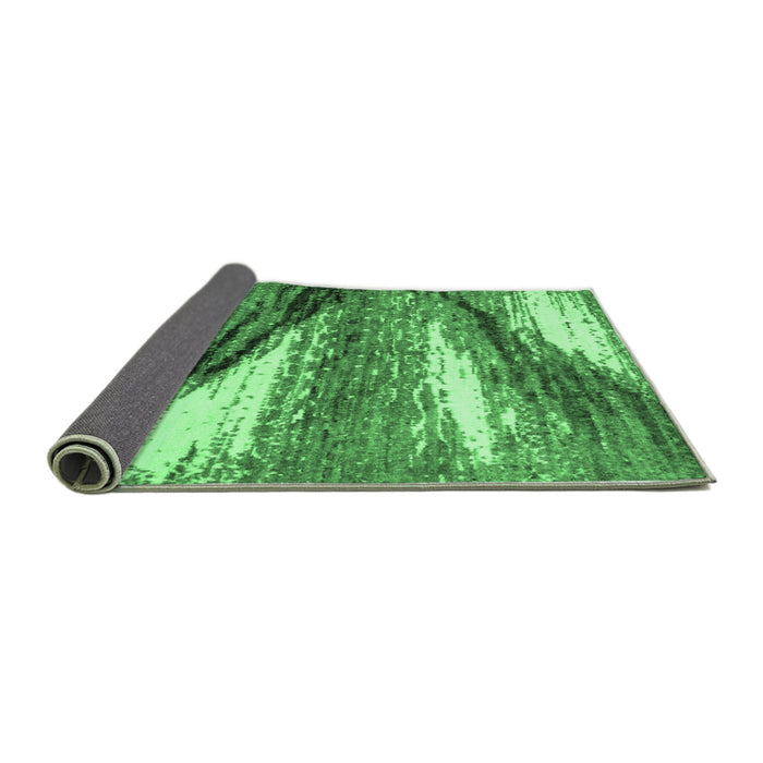 Sideview of Abstract Emerald Green Modern Rug, abs2529emgrn
